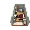 Studio Apartment - 3D Plan